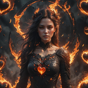 Burning heart of a beautiful woman under Black Sun.jpg