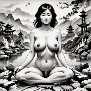 Naked woman atop burning pyre - JP3.png