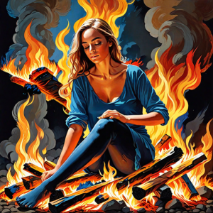 Beautiful woman atop burning pyre - 10.png