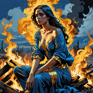 Beautiful woman atop burning pyre - 15.png