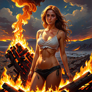 Beautiful woman atop burning pyre - 22.png