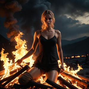 Beautiful woman atop burning pyre - 27.png