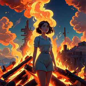Beautiful woman atop burning pyre - 28.png