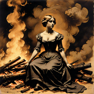 Beautiful woman atop burning pyre - 30.png