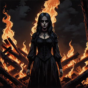 Beautiful woman atop burning pyre - 32.png