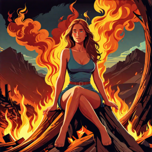 Beautiful woman atop burning pyre - 47.png