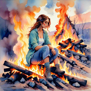 Beautiful woman atop burning pyre - 62.png