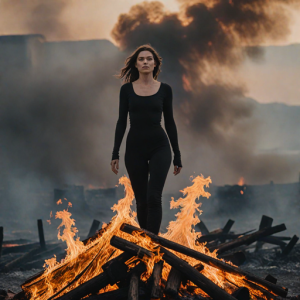 Beautiful woman atop burning pyre - 73.png