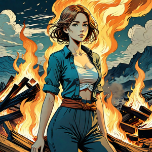 Beautiful woman atop burning pyre - 76.png