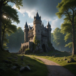 Castle of Morrigan in Irish forest -  1.png