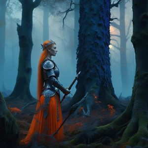 Scandinavian goddess of War and Death in the forest - 6.jpg