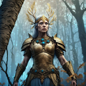 Scandinavian goddess of War and Death in the forest - 7.jpg