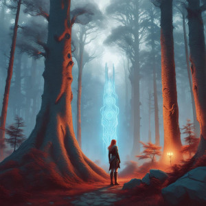 Scandinavian goddess of War and Death in the forest - 9.jpg