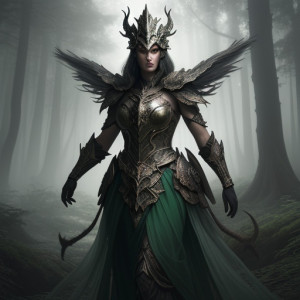 Scandinavian goddess of War and Death in the forest - 15.jpg