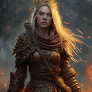 Scandinavian goddess of War and Death in the forest - 16.jpg