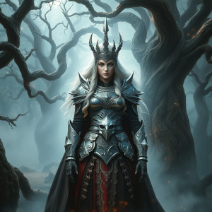 Scandinavian goddess of War and Death in the forest - 17.jpg