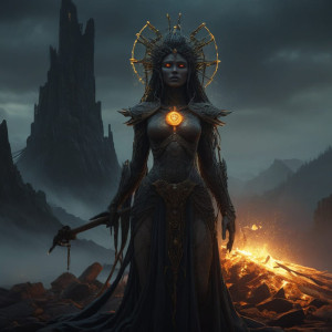 Beautiful woman tied to a stake atop a burning pyre - 9.jpg