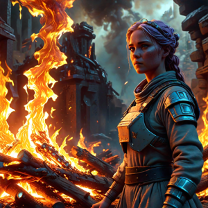 Female Christian martyr on a burning pyre - 1.png