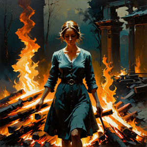 Female Christian martyr on a burning pyre - 2.png