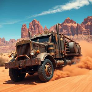 Steampunk truck in Arizona desert.jpg