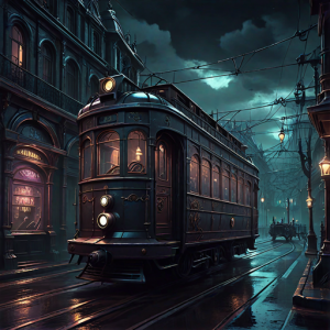 Steampunk streetcar in Victorian London - 7.png