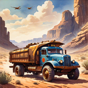 Steampunk truck in Arizona desert - 1.png