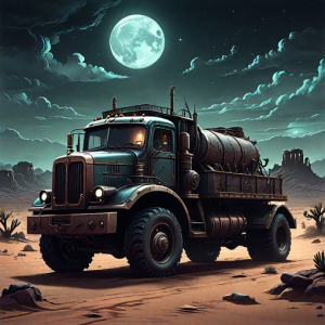 Steampunk truck in Arizona desert - 2.png