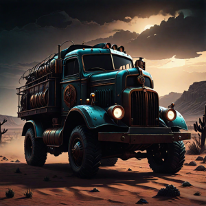 Steampunk truck in Arizona desert - 3.png