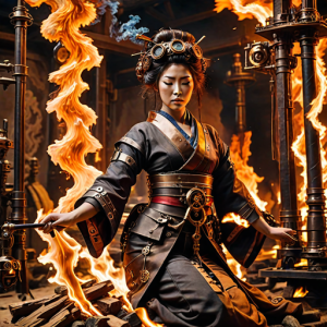 Japanese geisha on a burning pyre - 36.png