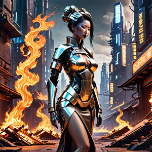 Japanese geisha on a burning pyre - 44.png