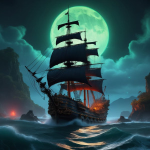 Death ship in the Caribbean under Black Moon - 3.jpg