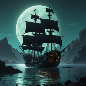 Death ship in the Caribbean under Black Moon - 4.jpg