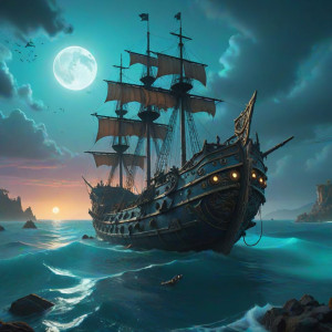 Death ship in the Caribbean under Black Moon - 6.jpg
