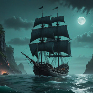 Death ship in the Caribbean under Black Moon - 12.jpg