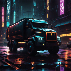 Cyberpunk truck in futuristic city - 4.png