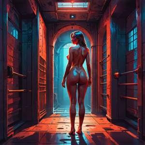 Beautiful naked woman in prison cell - 13.png