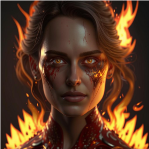 Burning face of a beautiful woman - 6.png