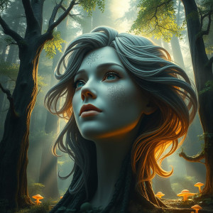 Giant head of a woman in Oregon forest.jpg