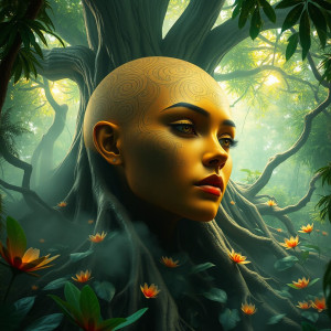 Giant head of a woman in Central American jungle.jpg