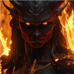Burning face of a beautiful demoness - 2.png