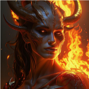 Burning face of a beautiful demoness - 9.png