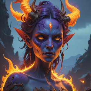 Burning face of a beautiful demoness - 16.jpg