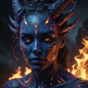 Burning face of a beautiful demoness - 17.jpg