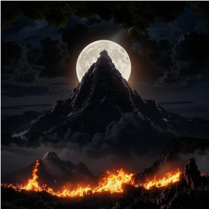 Burning mountain under Black moon - 2.png