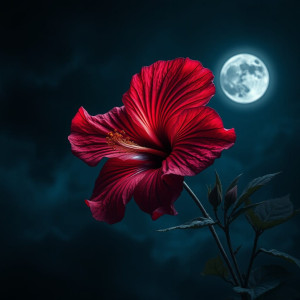 Deadly hibiscus flower under Black moon.jpg