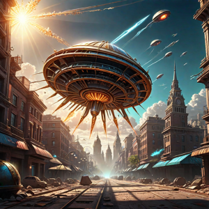 Death ray from alien spaceship destroys city - 2.png