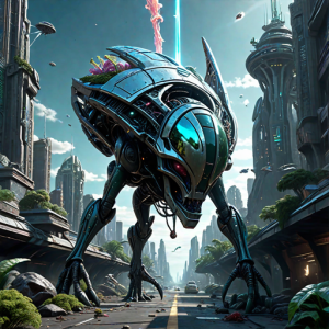 Horrific giant alien attacks futuristic city.png