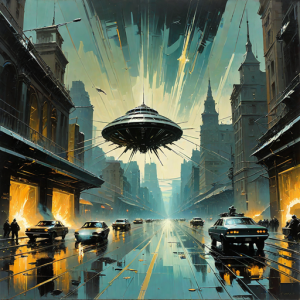 Death ray from alien spaceship destroys city - 6.png