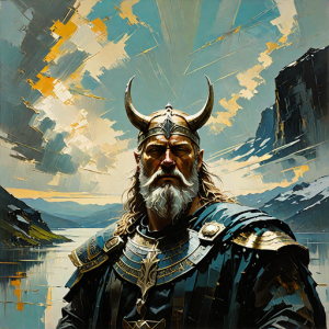 Face of Odin in the sky over Scandinavian fjord - 4.png