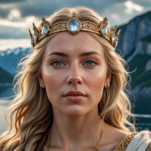 Face of Freyja in the sky over Scandinavian fjord - 1.png
